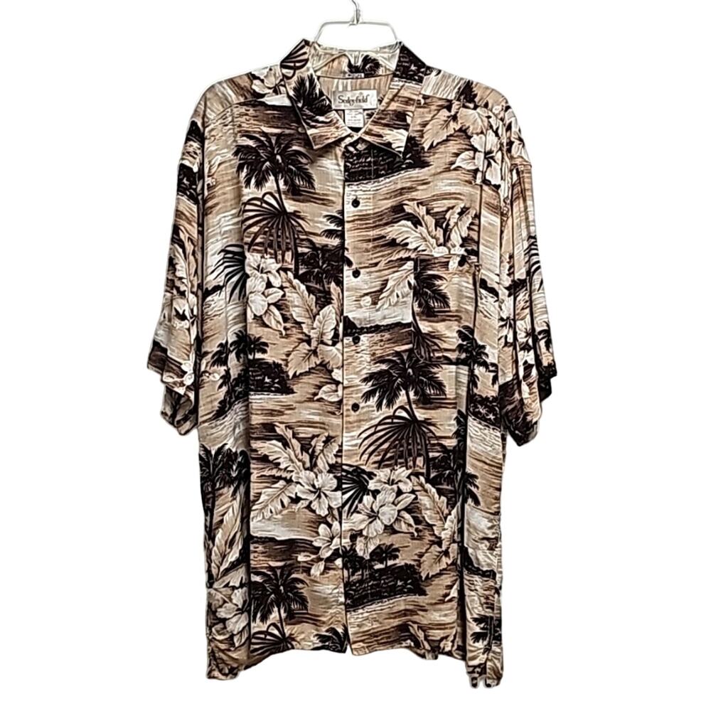 Sedgefield Men's Hawaiian Short Sleeve Button Down Shirt 1 Pocket Collar Sze XXL